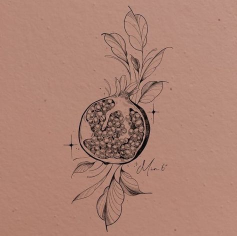 Pomegranate Vine Tattoo, Pommegrenade Tattoo, Persephone Tattoo Minimalist, Pomegranate Persephone Tattoo, Persephone Mythology, Pomegranate And Narcissus Tattoo, Pomegranate Tattoo Persephone, Persephone Tattoo Pomegranates, Persephone Tattoo Symbols