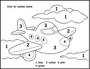 color by number plane worksheet Coloring Worksheets For Kindergarten, Toddler Printables, Color Worksheets For Preschool, Number Worksheets Kindergarten, Transportation Worksheet, Kindergarten Colors, Transportation Preschool, Preschool Colors, Numbers Kindergarten