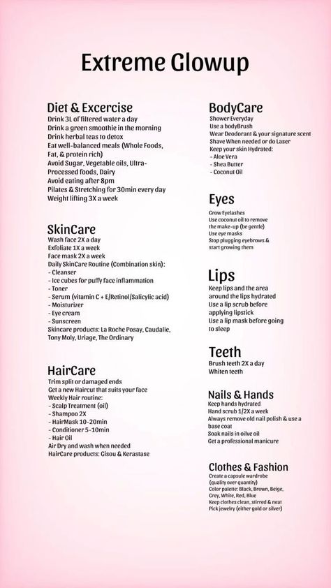 Must Have Glow Up Products, Glowup Checklist, Glowup Routine, Healthy Skin Routine, How To Grow Eyelashes, Practicing Self Love, Basic Skin Care Routine, Self Care Bullet Journal, Self Confidence Tips