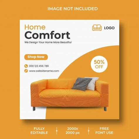 Minimal furniture instagram post templat... | Free Psd #Freepik #freepsd #banner #template #social-media #instagram Product Advertisement Poster, Furniture Instagram Post, Furniture Graphic, Minimal Furniture, Social Media Advertising Design, Social Design, Instagram Banner, Facebook Post Template, Social Media Poster