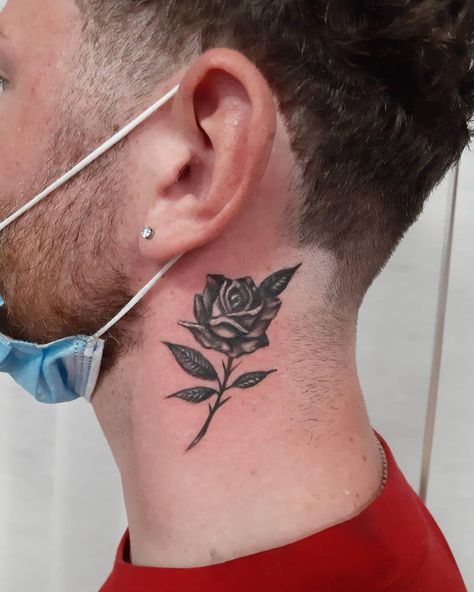 Small Neck Tattoos For Men Small Neck Tattoos Men, Neck Tattoos Men, Neck Tattoos For Men, Rose Neck Tattoo, Flower Neck Tattoo, Unique Tattoos Black Women, Cupid Tattoo, Small Neck Tattoos, Around Arm Tattoo