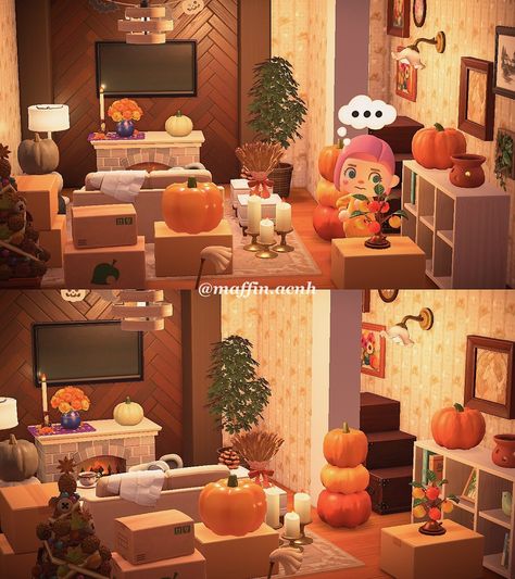 🍂 COZY FALL MOMENTS WITH MAFFIN ☕️🤎 🧣 Today’s activity: deck the house for fall Welcome October and welcome back Maffin! I always wanted to do cozy irl activities during fall, but adult life can be busy and autumn goes by too quickly, so I had an idea: why not do it all in the game?! So here we are friends: a bucket list of cozy fall activities to enjoy with Maffin! Anyone who wants to join is the most welcome! What is the next activity Maffin should do? You choose it in the poll! —————————... Acnh Autumn Island Ideas, Acnh House Ideas, Acnh House, Welcome October, Cottagecore Animal Crossing, Acnh Ideas, Acnh Inspo, Fall Activities, Autumn Activities