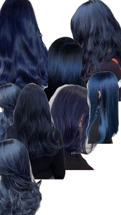 Navy Blue Hair, Blue Hair, Dark Blue, Navy Blue, Navy, Hair, Blue, Black