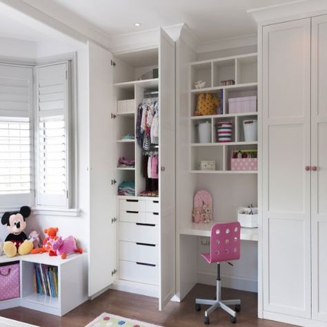 Fitted children's storage and wardrobes from Inhouse Interiors | 10 Best - Fitted Wardrobes | bedroom furniture | PRODUCT GALLERY | Ideal Home | Housetohome Wardrobe Shutter Design, Childrens Bedroom Storage, Fitted Wardrobes Bedroom, Fitted Bedroom Furniture, Fitted Wardrobe, Childrens Bedroom Furniture, Fitted Bedrooms, Bedroom Cupboard Designs, Bedroom Armoire