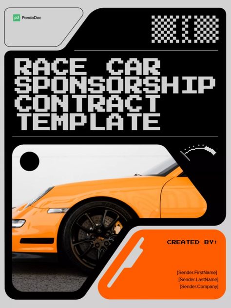 Race Car Sponsorship Contract Sponsorship Social Media Post, Sponsorship Levels, Sponsorship Proposal, Live Report, Contract Management, Team Training, Sponsored Posts, Social Media Campaign, Contract Template