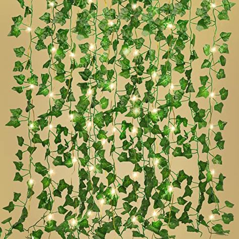 Artificial Leaves Decor, Bedroom Redecorating, Wedding Wall Decor, Fake Vines, Fake Ivy, Ivy Garland, Wedding Party Table Decorations, Artificial Hanging Plants, Decor Curtains