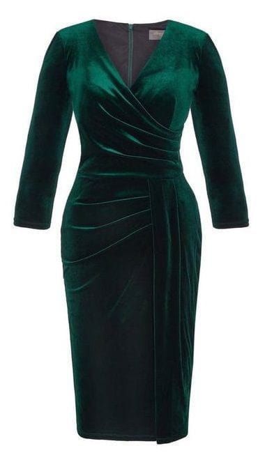 Dark Green Velvet Dress, Bombshell Dress, Dark Green Velvet, Velvet Dress Designs, Green Velvet Dress, New Years Eve Dresses, Winter Party Dress, Comfy Dresses, Women Outfit