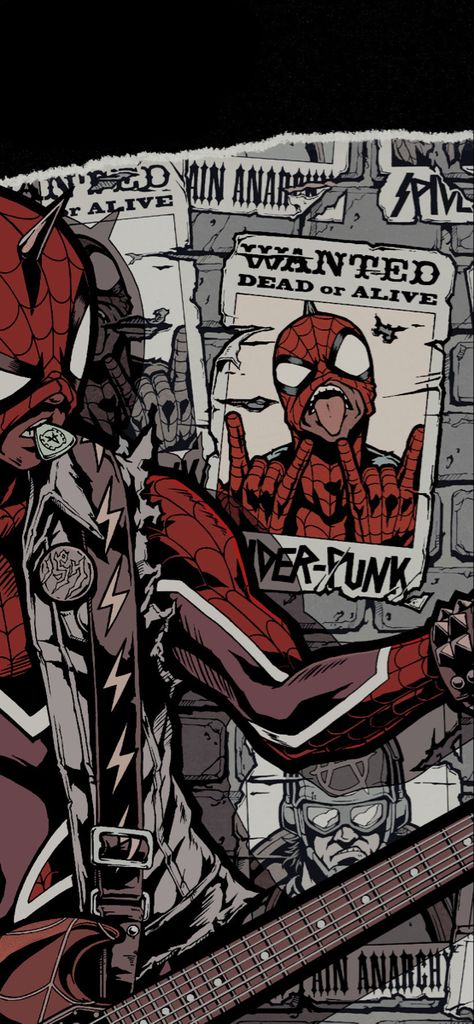 Deadpool Y Spiderman, All Spiderman, Punk Wallpaper, Spider Punk, Spiderman Drawing, Deadpool And Spiderman, Spiderman Art Sketch, Karakter Marvel, Spiderman Artwork