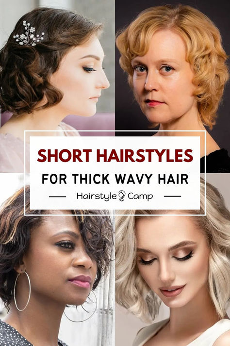 Short Hairstyles for Thick Wavy Hair Short Layers For Thick Wavy Hair, Short Hair For Wavy Thick Hair, Wash And Go Short Haircuts, Short Hair Thick Wavy, Best Haircuts For Thick Wavy Hair, Bob Hairstyles One Length, Short Hairstyles For Thick Wavy Hair, Short Hair Japanese Style, Short Haircuts For Thick Wavy Hair