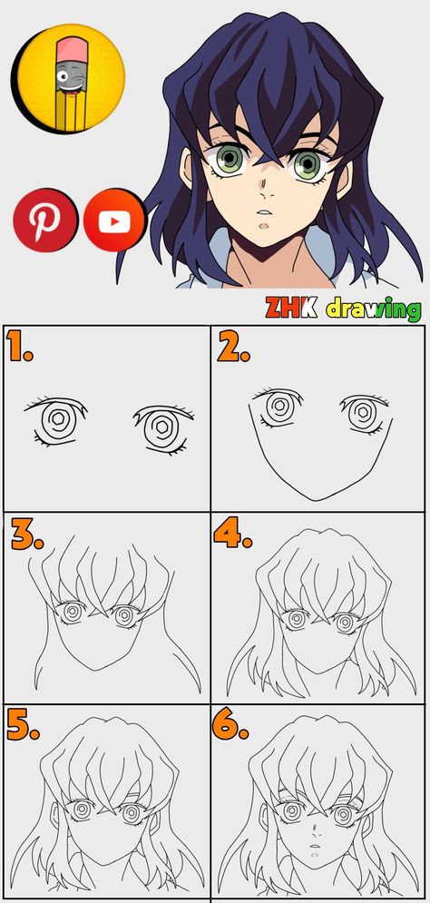 Learn how to draw inosuke from demon slayer easy drawing step by step #drawing #draw #demonslayer #kimitsonoyaiba #easy #drawtutorial #inosuke #art #manga #animedrawing #kimitsunoyaiba Manga Art Step By Step, How To Draw Shinobu Step By Step, How To Draw Demon Slayer Characters Step By Step, Manga Art Tutorial Step By Step, Demon Slayer Art Easy, Demonslayer Drawing Sketches, Demon Slayer Doodle Art, Inosuke Drawing Easy, Demon Slayer Drawing Tutorial