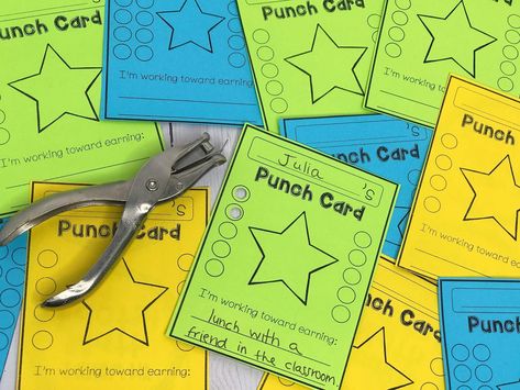 Behavior Punch Cards, Classroom Reward System, Classroom Management System, Classroom Economy, Behavior Management System, Classroom Management Elementary, Effective Classroom Management, Classroom Management Plan, Student Rewards