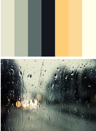 #color #rain in the city Rain Colour Palette, Color Palette Rain, Monsoon Colour Palette, Rain Palette, Rain Color Palette, Rain In The City, Office Commercial, Anime Tutorial, Summer Storm