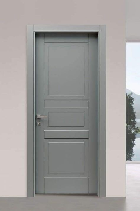 Coloured Interior Doors, Interior Door Colours, Types Of Doors Interior, Room Door Design Modern Wood, Classic Doors Interior, Door Colour Ideas, Contemporary Doors Interior, Modern Classic Door, Classic Door Design