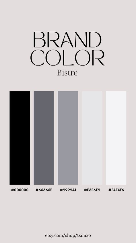 Gray Black And White Color Palette, Black White Grey Branding, Black White Grey Color Scheme, White And Grey Colour Palette, Black Grey White Color Palette, White And Black Color Palette, Brand Book Examples, Desain Ux, Silver Color Palette