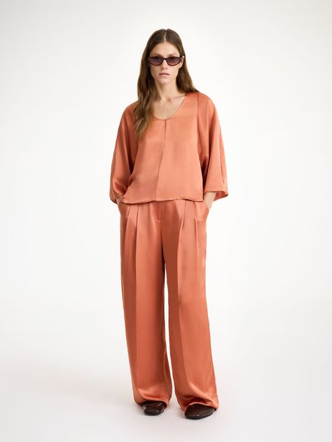 New in | Find all styles here | By Malene Birger Scarf Belt, Buy Shirts, Athleisure Wear, Malene Birger, By Malene Birger, Knitwear Tops, Blouse Online, Short Shirts, Classic Silhouette