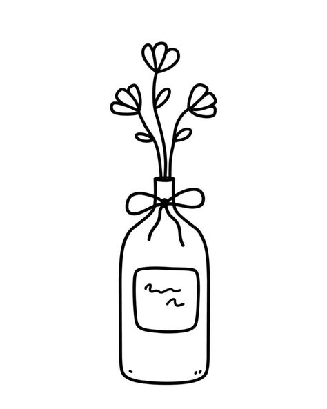 Simple Flower Vase Drawing, Vase With Flowers Drawing, Flower Bouquet Doodle, Flowers In Vase Drawing, Vase Doodle, Vase Logo, Flower Pot Drawing, Flower Vase Drawing, Small Vases With Flowers