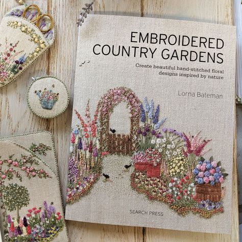 Study Cards, Garden Embroidery, Country Gardens, Cross Stitch Books, Stitch Book, Types Of Embroidery, Silk Ribbon Embroidery, Country Garden, Bird Patterns