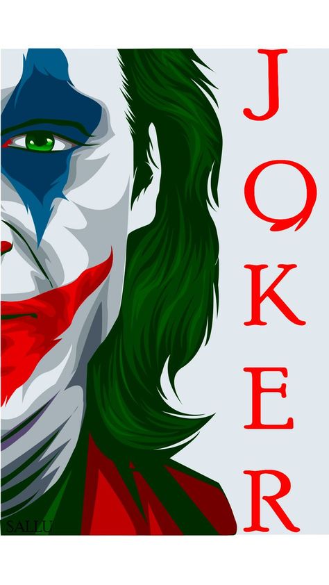 Joker Canvas Art, Joker Canvas, Joker Painting, Vector Portrait Illustration, Spiderman Drawing, Joker Artwork, Disney Drawings Sketches, Joker Art, Cartoon Painting