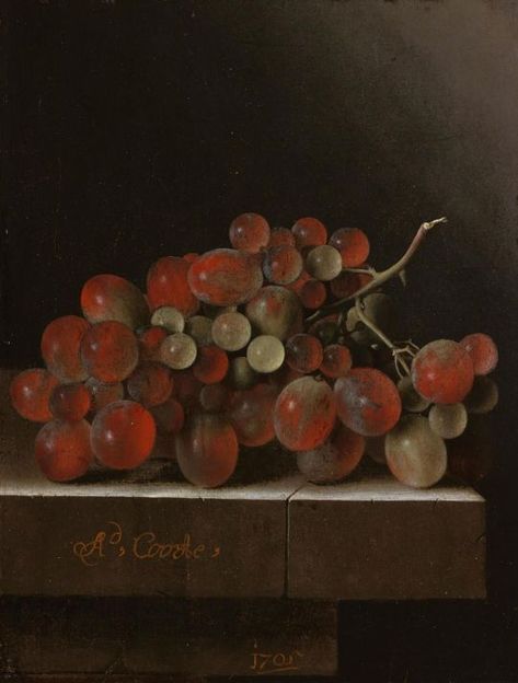 Grape Painting, Bunch Of Grapes, Rotterdam Netherlands, Fruit Painting, Grape Bunch, Realism Art, Fruit Art, Classical Art, Still Life Painting