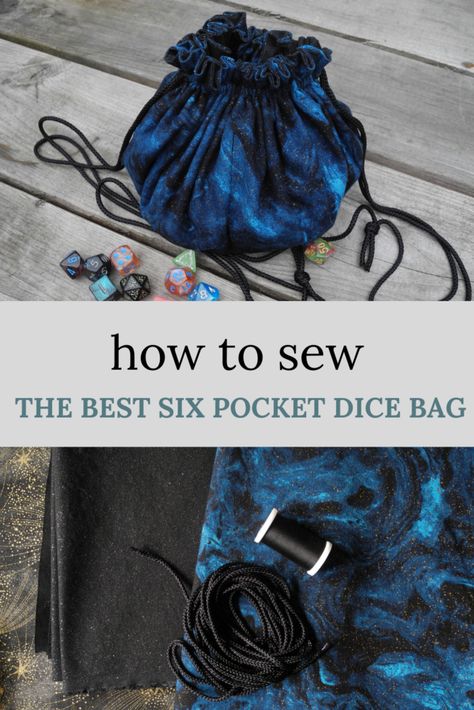 Diy Fabric Pouch, Dice Bag Pattern Sewing Free, Dnd Sewing Projects, Dice Bag Pattern Sewing, Dice Bag Sewing Pattern, Diy Dice Bag, Dice Bag Pattern, Drawstring Bag Diy, 2024 Crochet