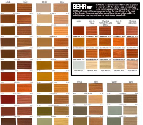 Behr Concrete Stain Color Chart Behr Concrete Stain, Behr Exterior Paint Colors, Wood Stain Color Chart, Home Depot Colors, Deck Stain And Sealer, Concrete Paint Colors, Exterior Stain Colors, Deck Paint Colors, Behr Exterior Paint