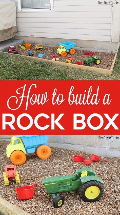 How to build a rock box! Cleaner than a sandbox! Sandbox Alternative, Rock Box, Outdoor Play Space, Play Area Backyard, Outdoor Play Areas, Diy Playground, Outdoor Play Area, Kids Outdoor Play, Outdoor Classroom