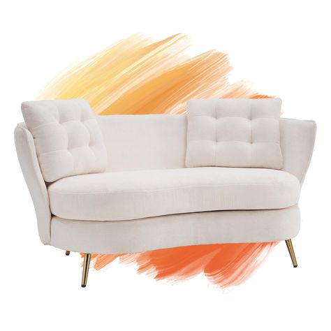 PRICES MAY VARY. 7 COLORS: Express your unique style and enhance your space with our loveseat. From rich jewel tones to subtle neutrals, black, grey, orange, yellow, white, pink, find the perfect shade to complement your decor. Create a personalized and vibrant atmosphere that truly reflects your taste. UNIQUE DESIGN: The accent loveseat is upholstered in velvet and has a modern design with a luxurious, high-level design feel that gives a genuinely contemporary appearance. An emphasis on comfort Couches For Small Spaces, Upholstered Couch, Velvet Cloth, Velvet Loveseat, Couch And Loveseat, Armless Sofa, Brown Sofa, Small Sofa, Functional Furniture