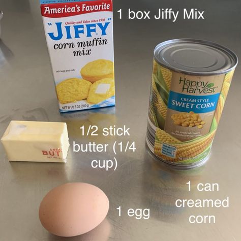 Cream Of Corn Cornbread Jiffy, Jiffy Baked Corn Casserole, Cornbread Made With Cream Corn, Jiffy Cornbread Muffins With Corn, Recipes That Use Jiffy Cornbread, Easy Cornbread With Cream Corn, Jiffy Cream Corn Cornbread, Cream Corn Jiffy Cornbread, Spoonbread Cornbread Jiffy