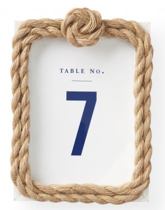 Nautical Table Number. Diy Kallax, Ikea Picture Frame, Framed Table Numbers, Diy Table Numbers, Number Seven, Nautical Wedding Theme, Sea Wedding, Nautical Party, Wedding Floral Centerpieces