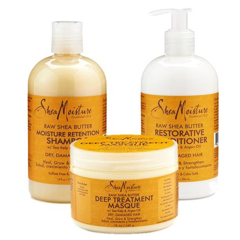 Products For Dry Hair, Dry Hair Ends, Shea Butter Hair, Deep Conditioning Hair, Healing Essential Oils, Shea Moisture, Raw Shea Butter, Hair Masque, Hydrating Shampoo