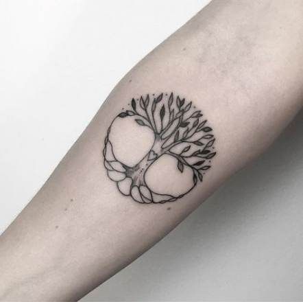 250+ Images of Family Tree Tattoo Designs (2020) Ideas with Names Tattoo Trees, Yggdrasil Tattoo, Tree Carvings, Minimalist Tattoo Meaning, Tattoo Tree, Tree Tattoo Small, Typography Tattoo, Tiny Tree, Family Tree Tattoo