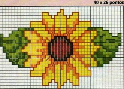 Cross Stitch Sunflower, Easy Cross Stitch Patterns, Nature Cross Stitch, Flowers Embroidery, Pola Kristik, Cross Stitch Patterns Flowers, Cross Stitch Bookmarks, Mini Cross Stitch, Pola Sulam