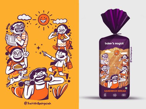 https://www.behance.net/satishgangaiah Packaging Design Trends, Illustration Art Kids, Illustrator Design Tutorial, Illustration Product, Branding Design Packaging, Graphic Design Packaging, Creative Graphic Design, Creative Poster Design, Packing Design