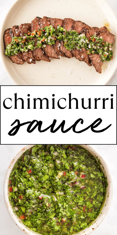 How To Make Chimichurri, Argentinian Chimichurri, Chimichurri Steak, Chimichurri Sauce Recipe, Sauce Pesto, Chimichurri Recipe, Dip Sauce, Wholesome Yum, Chimichurri Sauce