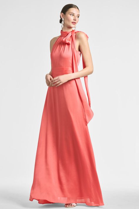 Shop the Kayla Gown in Coral at Sachin & Babi. FREE Shipping Over $500 & FREE Returns. Charmeuse Bridesmaid Dress, Beach Wedding Bridesmaid Dresses, Wrap Dress Bridesmaid, Beach Wedding Bridesmaids, Beachy Dresses, Semi Formal Outfits, Latest Clothing Trends, Halter Bridesmaid Dress, Bridesmaid Dresses Strapless