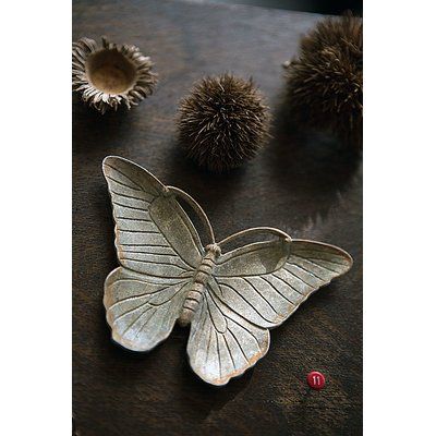 Charlton Home Pewter Butterfly Accessory Tray Color: Ballerina Jewelry Box, Ballerina Jewelry, Wall Mount Jewelry Organizer, Jewelry Box Mirror, Musical Jewelry Box, Musical Jewelry, Leather Jewelry Box, Jewelry Chest, Monogram Jewelry