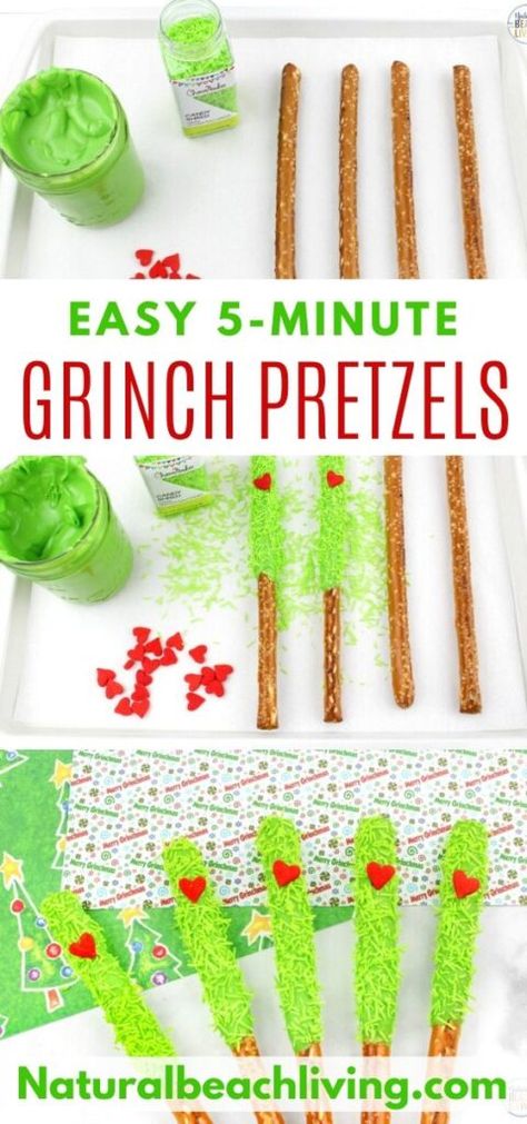 Grinch Chocolate, Grinch Christmas Treats, Grinch Food, O Grinch, The Grinch Movie, Party Food Recipes, Grinch Christmas Party, Whoville Christmas, Christmas Movie Night