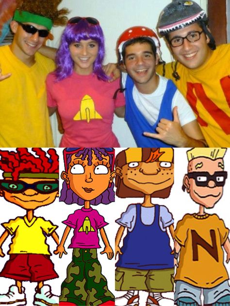 Halloween costume ideas 90s Cartoons Costumes, Rocket Power Costume, Boondocks Halloween Costume, Comiccon Costume Ideas, Cartoon Character Halloween Costumes, 90s Cartoon Costumes, 90s Tv Shows Cartoons, Apocalypse Halloween, 90s Dress Up