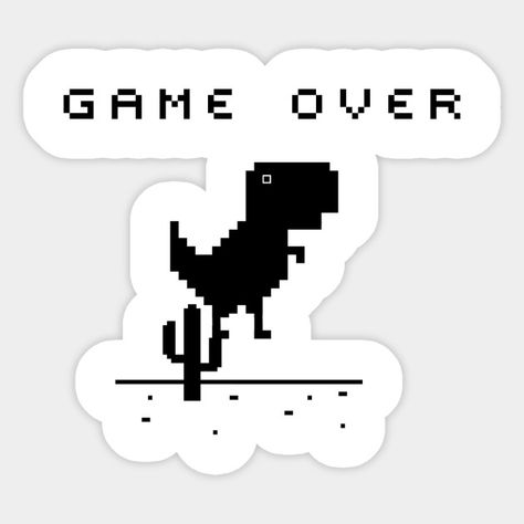 Game Over Sticker, Google Stickers, Cool Stickers For Laptop, Chrome Dinosaur, Video Game Stickers, Fathers Day Crafts For Toddlers, Nerd Stickers, Gaming Stickers, Fathers Day Craft