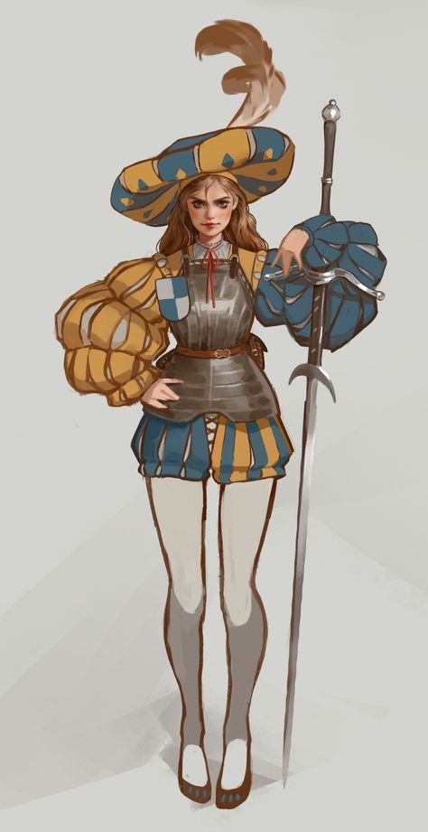 ArtStation - Landsknecht mercenary Medieval Jester Character Design, Bard Oc Art, Female Jester Character Design, Dnd Royalty, Dnd Heist, Dnd Bard Character Design, Jester Dnd, Bard Character Design, Jester Character Design