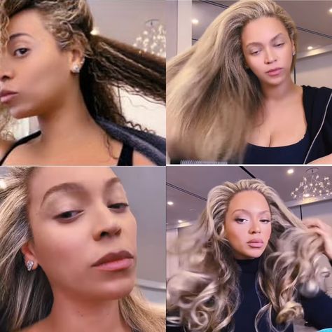 Beyonce shows off her natural hair to rubbish accusations of wearing a blonde wig Beyoncé Natural Hair, Beyonce Natural Hair, Beyonce Blonde Hair, Beyonce Show, Beyonce Blonde, Blonde Natural Hair, Beyonce Hair, Tina Knowles, Blonde Natural