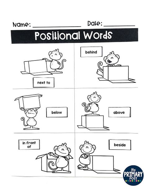 Positional Words Worksheet, Positional Words Kindergarten, Positional Words Activities, Kindergarten Readiness Checklist, Preposition Activities, Positional Words, Words Worksheet, Worksheet For Kindergarten, Kindergarten Phonics Worksheets