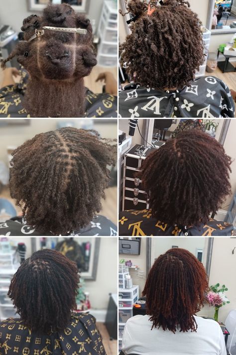 Beginning Microlocs, Microlocs Before And After, Micro Loc Grid, Microlocs With Color, Frizzy Microlocs, 300 Microlocs, Micro Locs Starter Short, Starter Microlocs Hairstyles, Microlocs 4c Hair