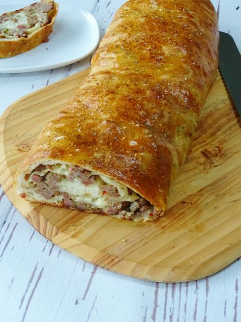 Cheesy Sausage Bread, Sausage Bread Roll Recipe, Broccoli And Sausage Stuffed Bread, Italian Sausage Bread Recipe, Sausage Stuffed Bread Loaf, Sausage Bread With Frozen Bread Dough, Sausage Roll Recipes Homemade, Stuff Bread Recipes, Stuffed Breads Recipes