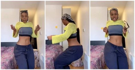 A Nigerian lady with flat tummy and a tiny waist has caused a commotion on social media over her dance video. She whined sweetly as she danced to Rema's song. Big Stomach, Black Face Mask, Dance Video, Flat Tummy, White Outfits, Dance Videos, Womens Flats, Social Media, Plus Size