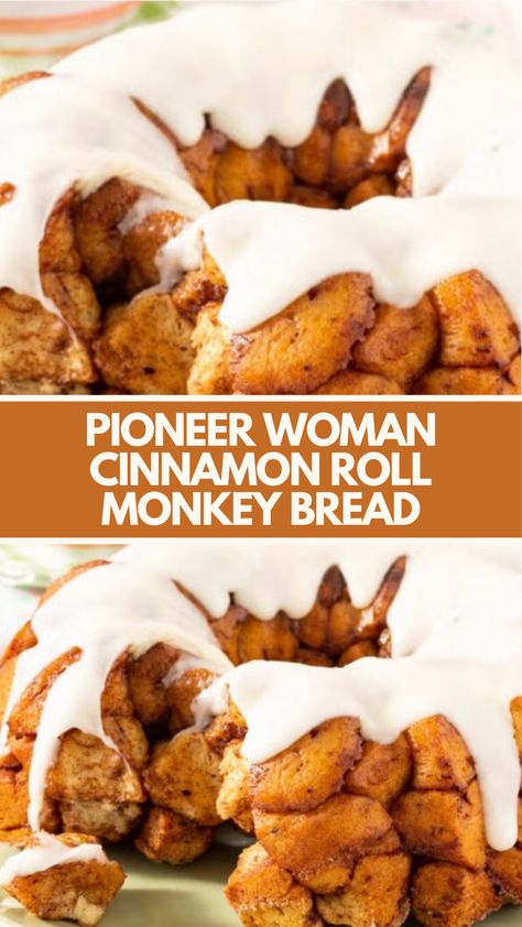 Pioneer Woman Cinnamon Roll Monkey Bread is made with large cinnamon rolls, cinnamon, butter, and cream cheese. This delicious cinnamon roll monkey bread recipe creates a sweet and indulgent dessert that takes about 1 hour to prepare and can serve up to 12 people. Monkey Bread Made With Cinnamon Rolls, Monkey Bread Bundt Pan, Monkey Bread With Canned Cinnamon Rolls Pillsbury, Monkey Bread Rhodes Rolls Overnight, Crockpot Monkey Bread Overnight, Monkey Bread With Canned Biscuits Easy Pull Apart Cinnamon Rolls, Monkey Bread 9x13 Pan, Monkey Bread Pioneer Woman, Monkey Bread Without Bundt Pan