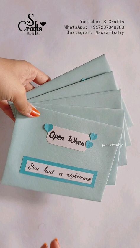 Unique Birthday Gift Ideas: Handmade Cards & Crafts for Long-Distance Love Long Distance Gift Ideas, Diy Cards For Boyfriend, Diy Gift For Bff, Gift Ideas Handmade, Happy Birthday Cards Diy, Open When Letters, Diy Best Friend Gifts, Personalised Gifts Diy, Book Crafts Diy