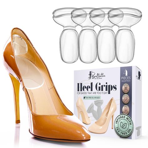 PRICES MAY VARY. HEEL PAIN KILLER: Gel liners protect and support your heels from pain, blisters, callus. Hit-and-Absorb foot technology reduces impact, same time side and back protectors pad cup soften chafing, holds heels in place and prevents rubbing and slide. STRONG STICKY DESIGN: Our high heel grips have a sticky backing that keeps them in place. Simply remove the adhesive backing and place the pads on the inside heel of shoe. Press firmly. If the adhesive loses its tackiness, just wash it Heel Protector, Heel Grips, Women Heels, Shoe Inserts, Heel Pain, Gel Liner, Cushion Inserts, Womens Heels, High Heel