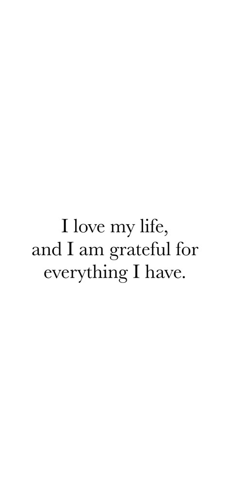 I love my life, and I am grateful for everything I have. From the I am app: https://iamaffirmations.app/download I Am Creating The Life I Want, Grateful For Everything I Have, I Love My Life Affirmations, My Life Is, I Am Grateful For Everything I Have, My Life Is Great, I Am Safe I Am Protected, I Am My Own Person Quotes, I Can Afford Everything I Want