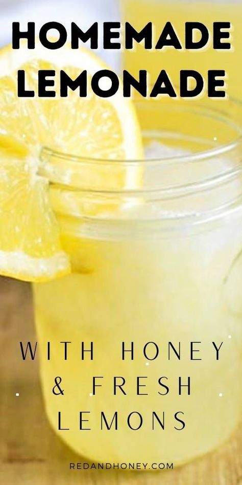 This simple homemade recipe uses honey to sweeten instead of refined sugars, and it uses fresh lemons for the perfect fresh lemonade flavor. Lemonade With Honey, Homemade Lemonade Recipe, Honey Lemonade, Homemade Lemonade Recipes, Fresh Squeezed Lemonade, Lemon Uses, Iced Tea Recipes, Lemonade Recipe, Fresh Lemonade